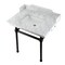 Kingston Brass 30 Carrara Marble Console Sink with Brass Legs, Marble WhiteOil Rubbed Bronze LMS3030MBSQ5 - alternate 1